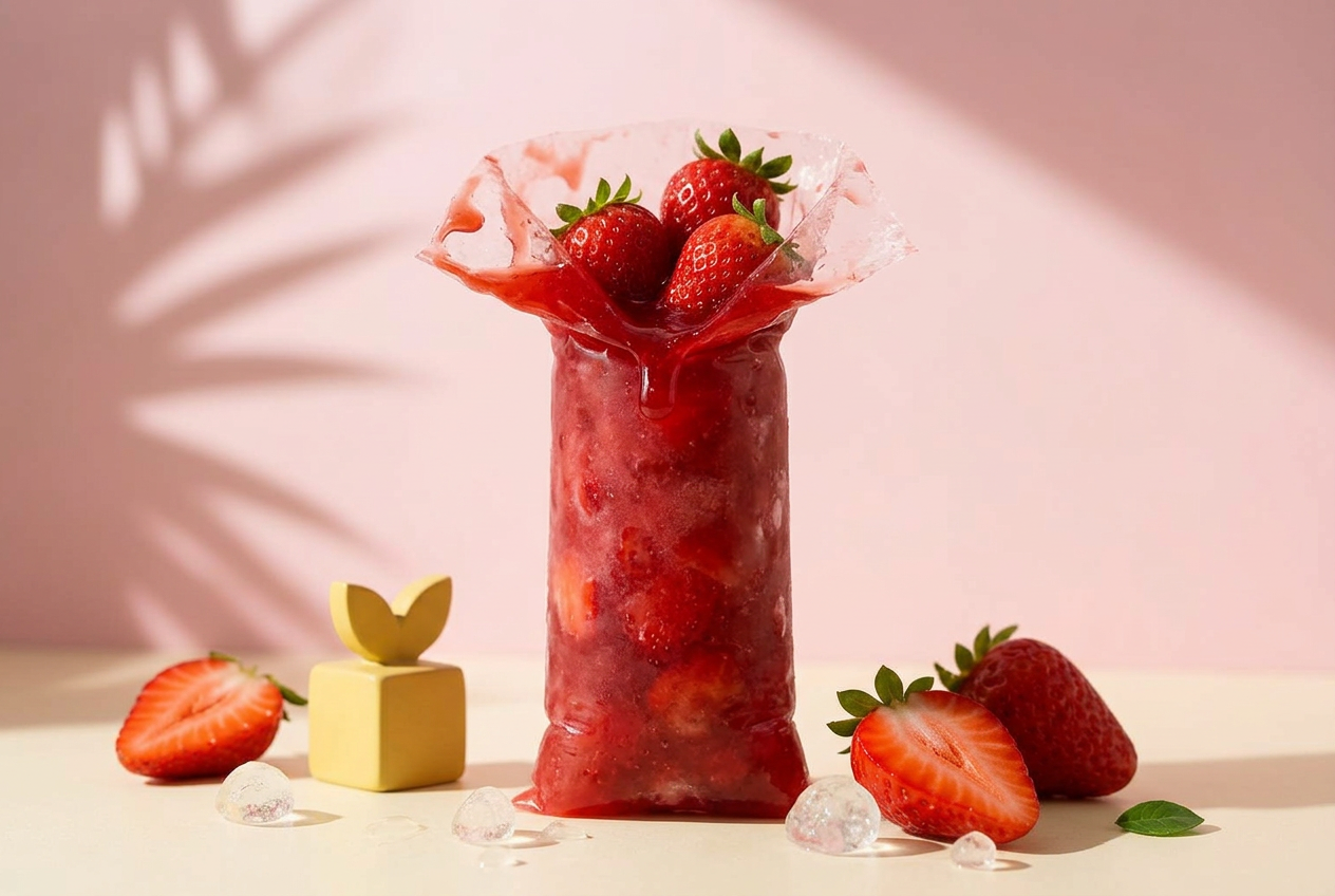 Laranjinha gourmet de morango com calda